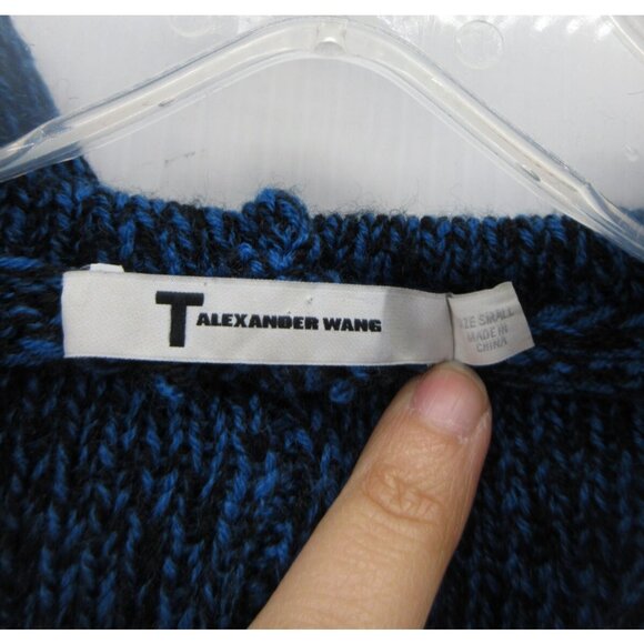 T Alexander Wang Sweater Small Wool Blend Hoodie Oversized Pullover - Picture 8 of 10